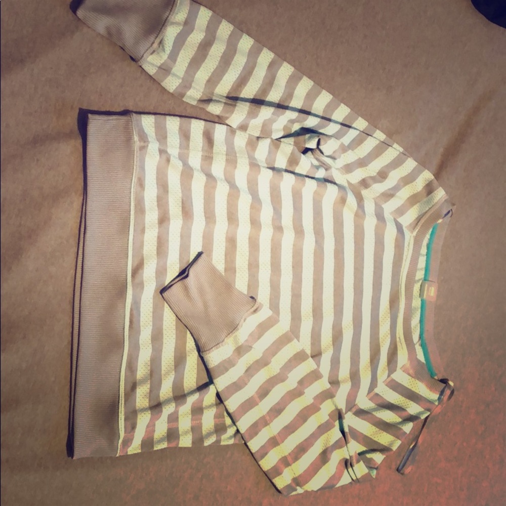 Cute long sleeve teal and grey casual wear top